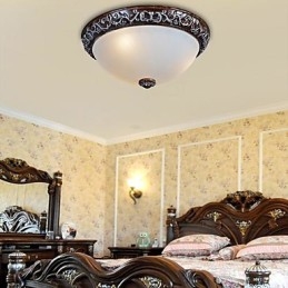 Deckenleuchte Glas Harz Silber Carving Europäischen Klassisch