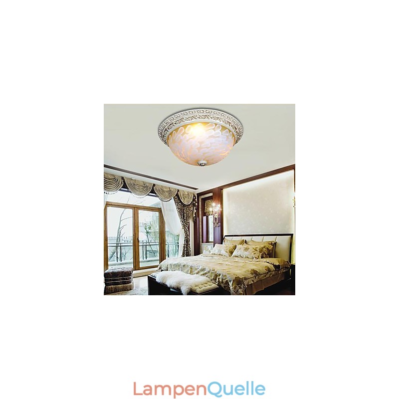 Weiße Unterputzleuchte Muster Glas Harz Gold Carving Europäischen Klassischen