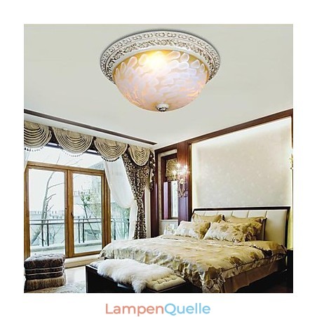 Weiße Unterputzleuchte Muster Glas Harz Gold Carving Europäischen Klassischen