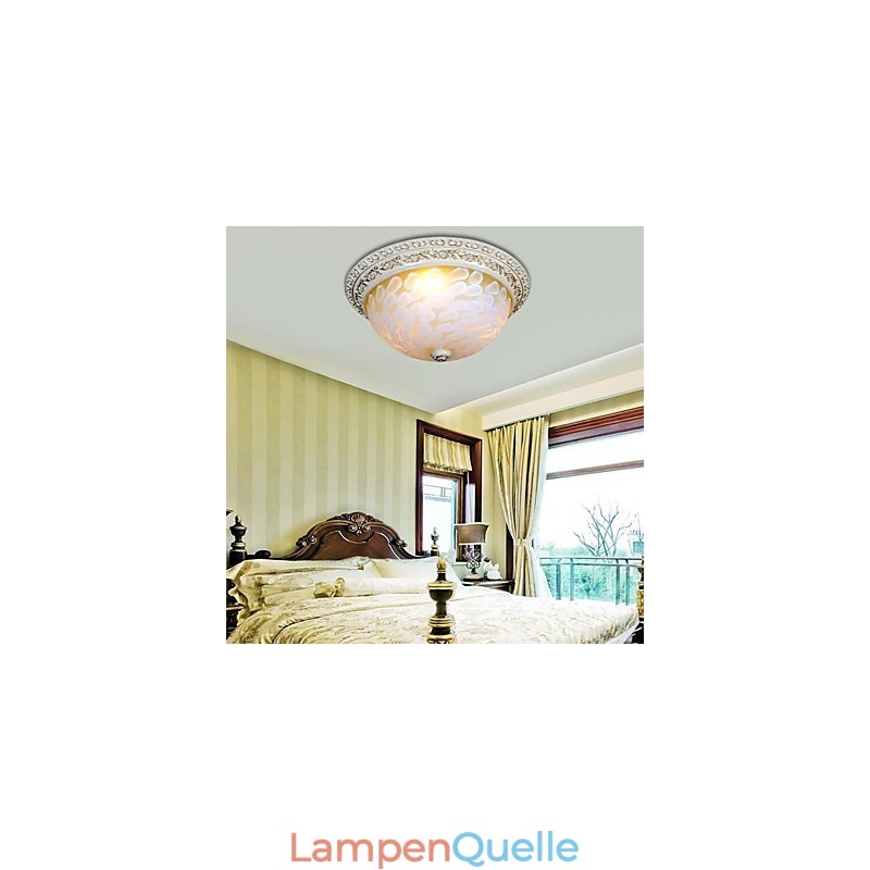 Weiße Unterputzleuchte Muster Glas Harz Gold Carving Europäischen Klassischen