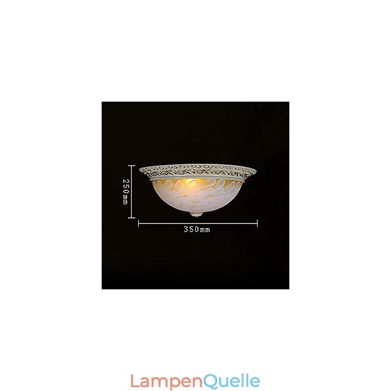 Weiße Unterputzleuchte Muster Glas Harz Gold Carving Europäischen Klassischen