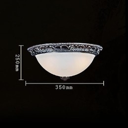 Deckenleuchte Glas Harz Silber Carving Retro Europäischen Klassischen