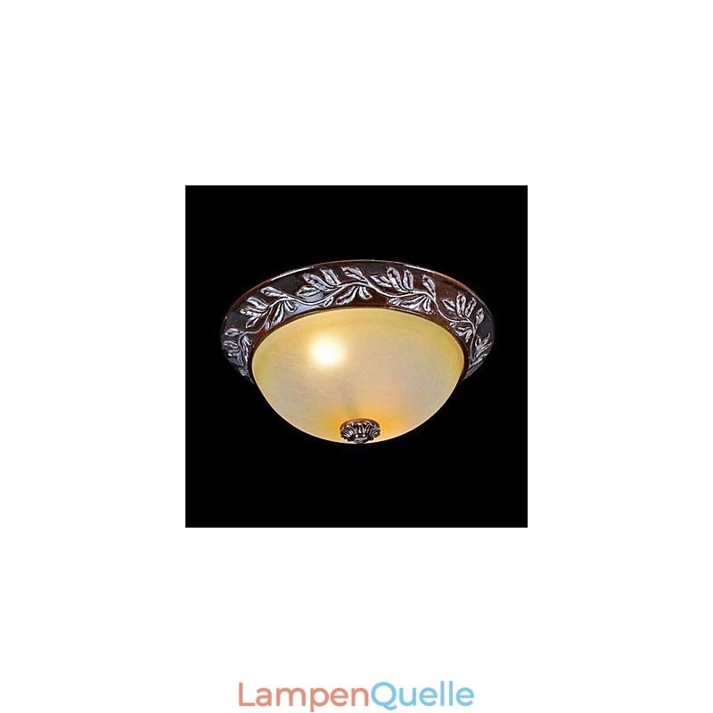 Deckenleuchte Weiß Gelb Glas Harz Silber Carving Europäischen Klassisch