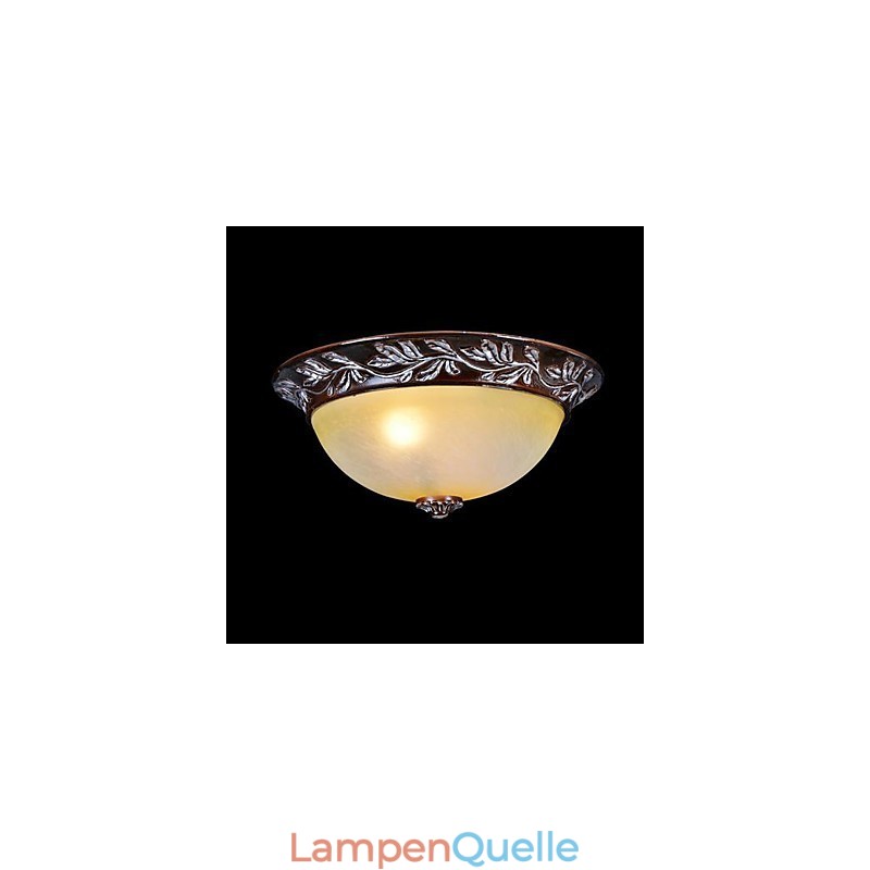 Deckenleuchte Weiß Gelb Glas Harz Silber Carving Europäischen Klassisch