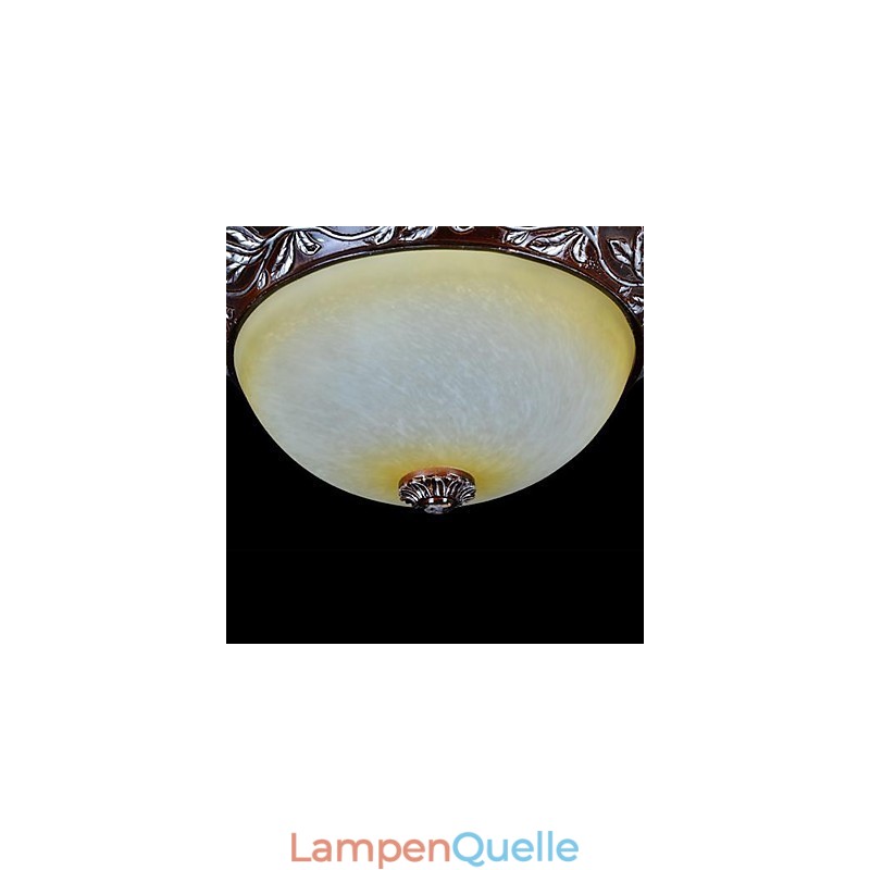 Deckenleuchte Weiß Gelb Glas Harz Silber Carving Europäischen Klassisch