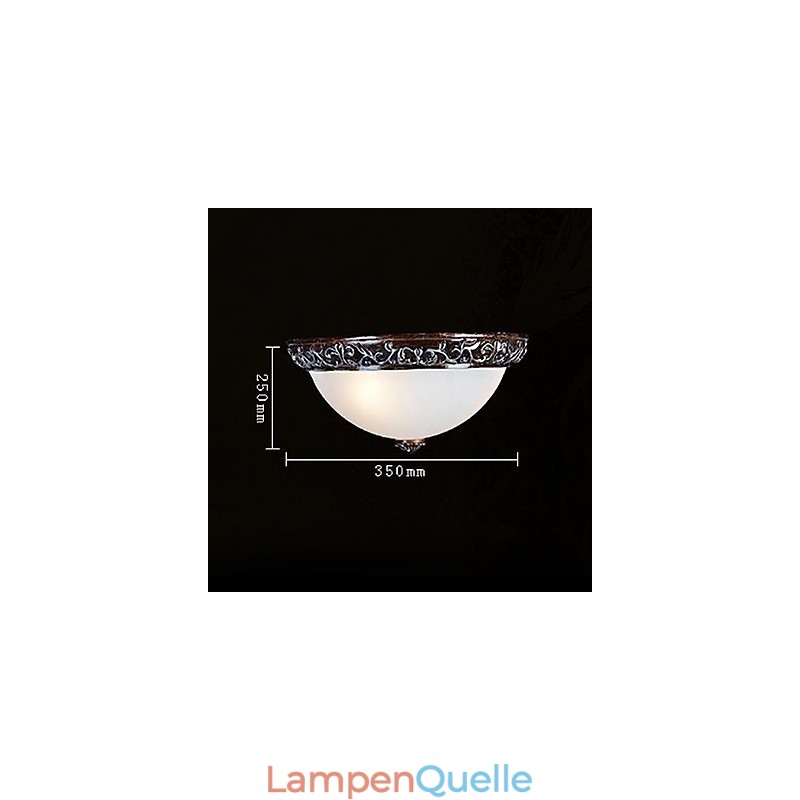 Deckenleuchte Glas Harz Silber Carving Europäischen Klassisch