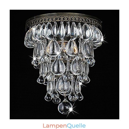 Kristall Deckenleuchte 1 Licht Vintage Eisen Galvanisierung Kristall Deckenleuchte 1 Licht Vintage Eisen Galvanisierung