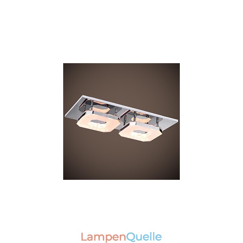 16W Acryl Unterputz 2 Licht Modern Acryl Galvanik Edelstahl