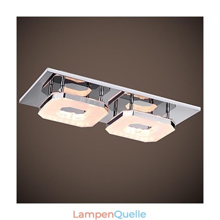 16W Acryl Unterputz 2 Licht Modern Acryl Galvanik Edelstahl 16W Acryl Unterputz 2 Licht Modern Acryl Galvanik Edelstahl