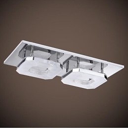 16W Acryl Unterputz 2 Licht Modern Acryl Galvanik Edelstahl