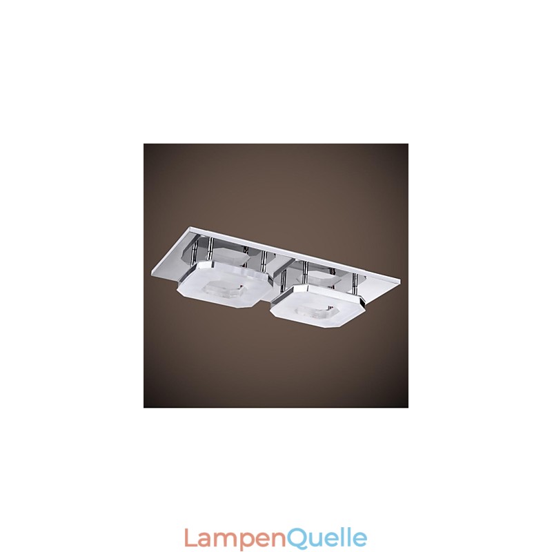 16W Acryl Unterputz 2 Licht Modern Acryl Galvanik Edelstahl