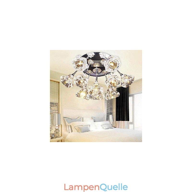 Moderne zeitgenössische rustikale Lodge Chrom Metall Unterputz