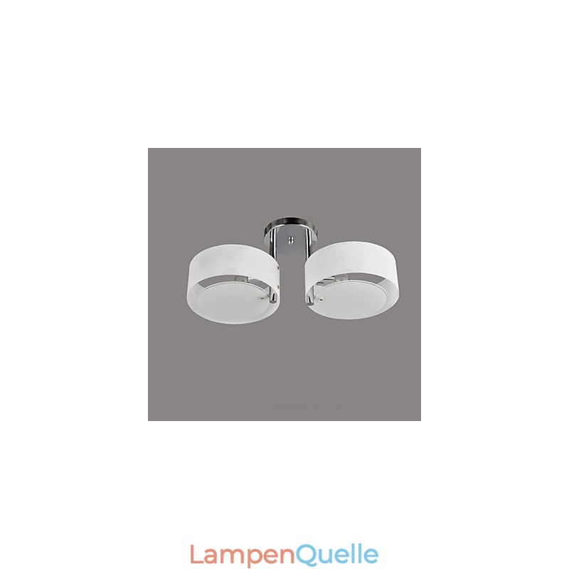 Moderne Deckenleuchte mit 2 Lichtern aus Metall