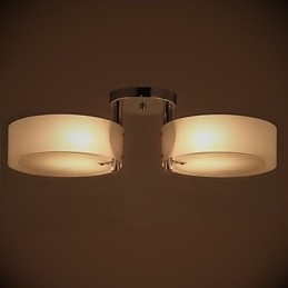 Moderne Deckenleuchte mit 2 Lichtern aus Metall