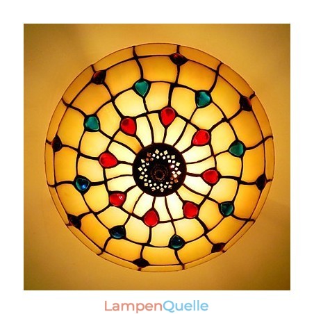 30*19 CM Europa Typ Stil Schmiedeeisen Pnd Schwanz Auf Halb Kuppel Licht Farbige Glas Sitzen Lampe 30*19 CM Europa Typ Stil Schmiedeeisen Pnd Schwanz Auf Halb Kuppel Licht Farbige Glas Sitzen Lampe