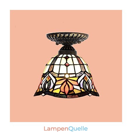 Europäische ländliche kreative Kunst Buntglas absorbieren Kuppellampe Licht Europäische ländliche kreative Kunst Buntglas absorbieren Kuppellampe Licht