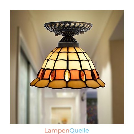 Europäische ländliche kreative Kunst Buntglas absorbieren Kuppellampe Licht Europäische ländliche kreative Kunst Buntglas absorbieren Kuppellampe Licht