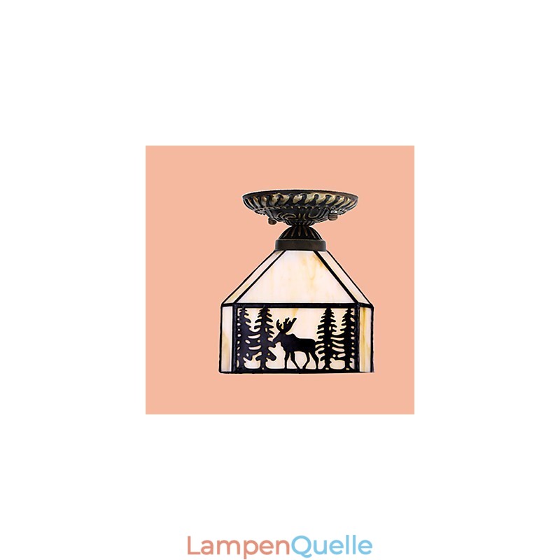 Weihnachten europäischen ländlichen kreative Kunst Buntglas absorbieren Kuppel Lampe Licht