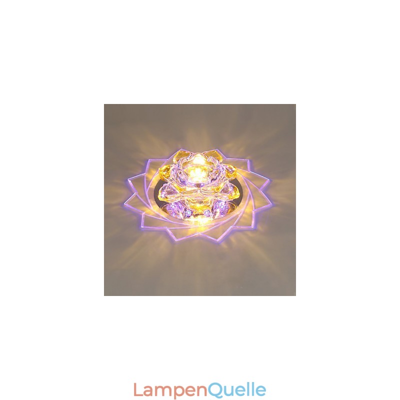 20*8,5 CM Mini Kristall Deckenleuchte Spotlight 3W Kreative Lampe Leuchtstoffröhre Bunte Farbe Quadratische Kuppel Licht