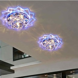 20*8,5 CM Mini Kristall Deckenleuchte Spotlight 3W Kreative Lampe Leuchtstoffröhre Bunte Farbe Quadratische Kuppel Licht