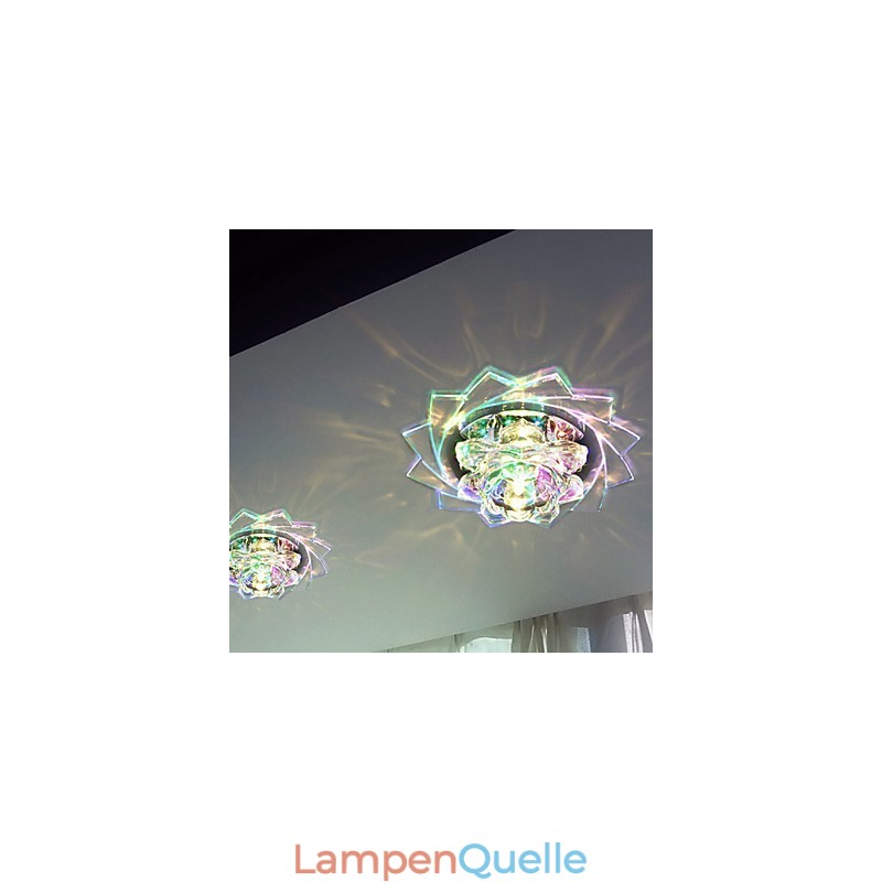 20*8,5 CM Mini Kristall Deckenleuchte Spotlight 3W Kreative Lampe Leuchtstoffröhre Bunte Farbe Quadratische Kuppel Licht