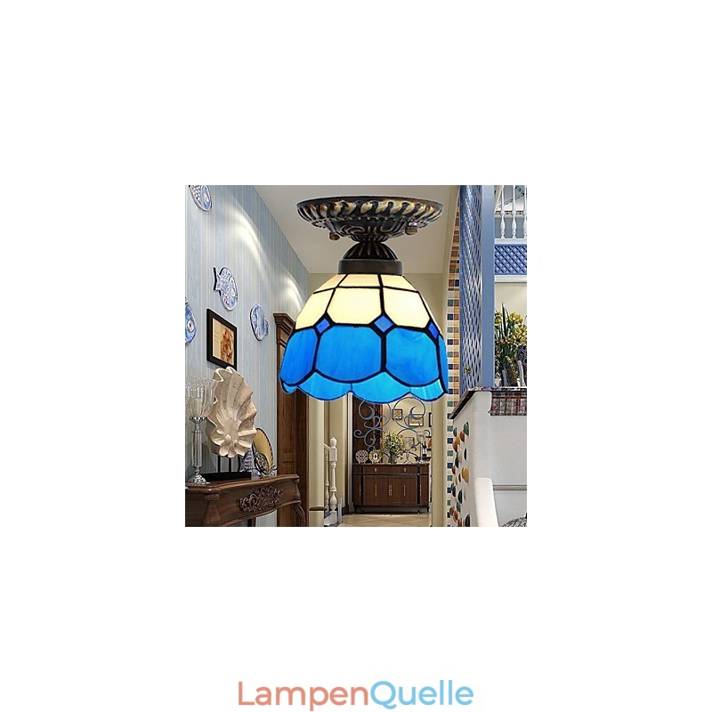 17 * Europäischen Ländlichen Kreativen Kunst Glasmalerei Absorbieren Kuppel Lampe Licht