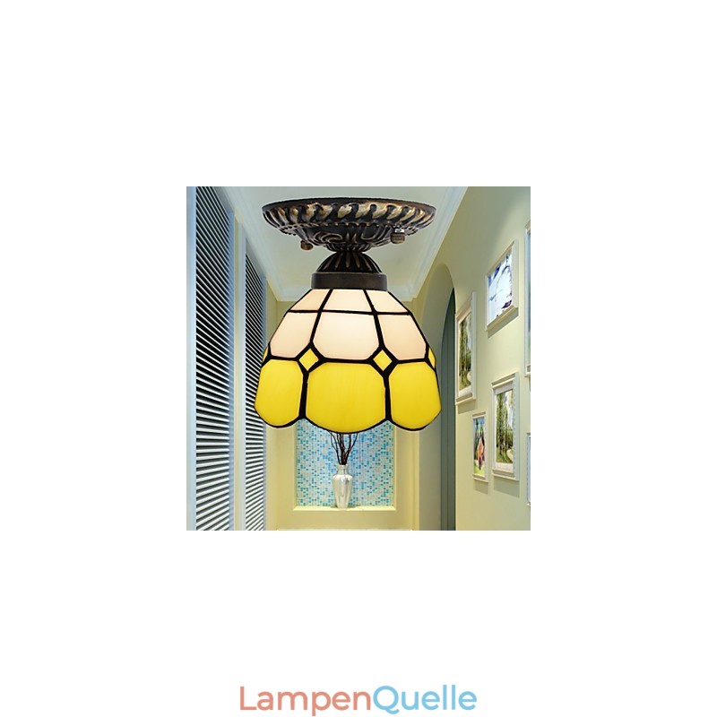 17 * Europäischen Ländlichen Kreativen Kunst Glasmalerei Absorbieren Kuppel Lampe Licht