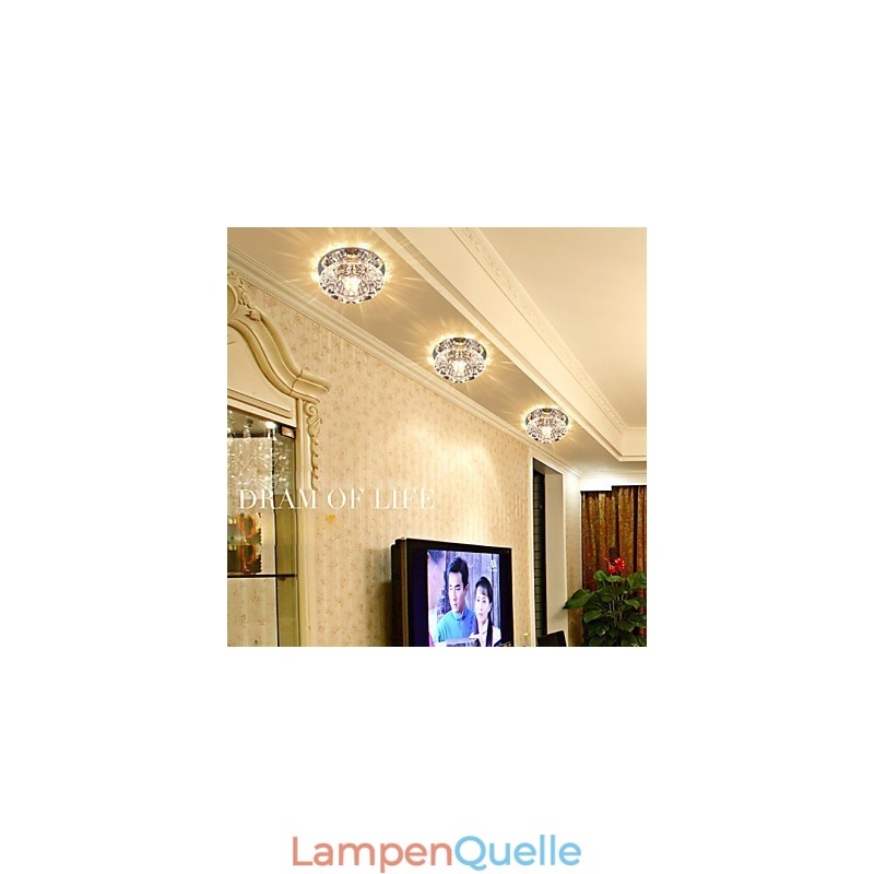 Kristall Deckenleuchte Spotlight SMD 3W Kreative Lampe Absorbieren Kuppel Licht