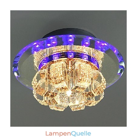 Moderne zeitgenössische Kristall galvanisierte Kristall Flush Mount