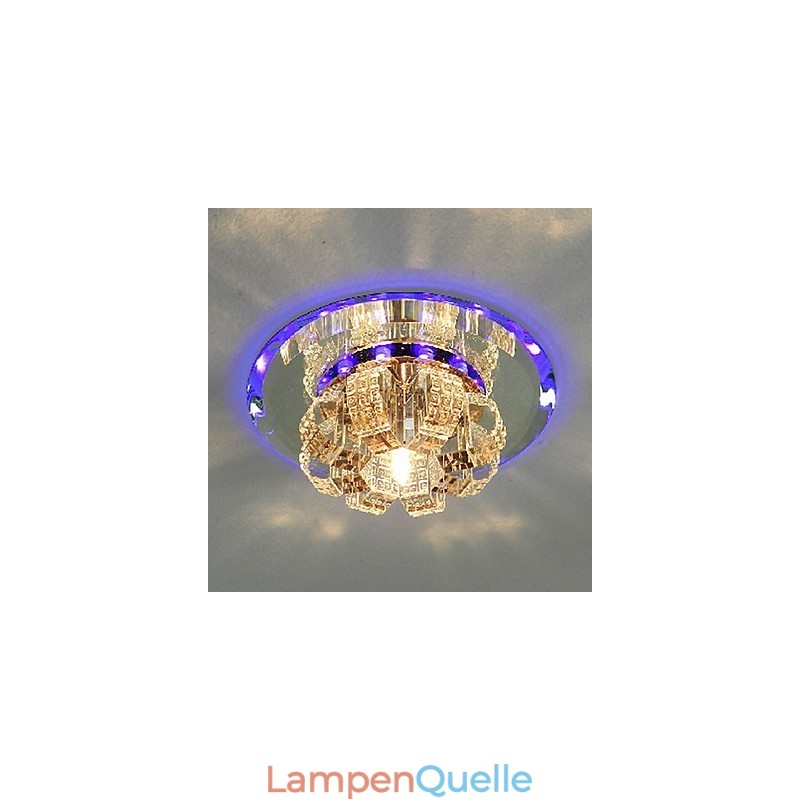 Moderne zeitgenössische Kristall galvanisierte Kristall Flush Mount