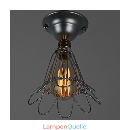 Landhausstil Mini Lampe 1 Licht Malerei Verarbeitung Silber Landhausstil Mini Lampe 1 Licht Malerei Verarbeitung Silber