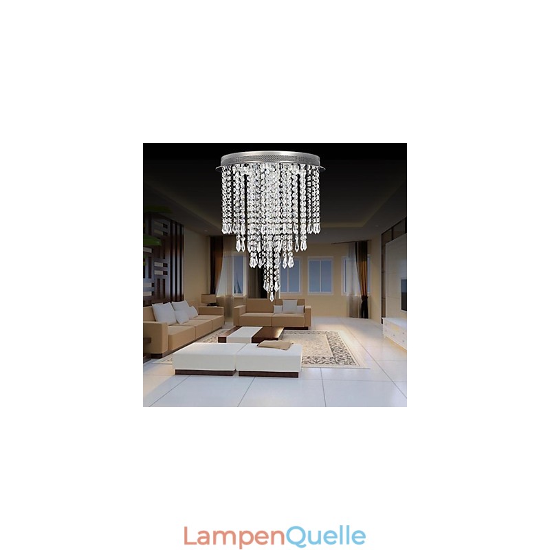 Moderne zeitgenössische Kristall Chrom Kristall Flush Mount Kinder