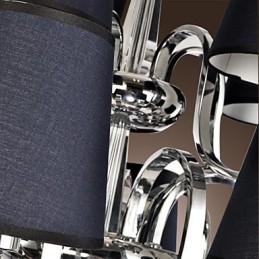 Moderner zeitgenössischer traditioneller klassischer rustikaler Lodge-Vintage-Landhaus-Insel-Kronleuchter aus Chrommetall