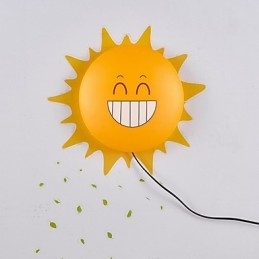 Tapete Wandleuchten Blume Gesicht DIY Spaß Atmosphäre Nachtlicht Kinder Nachttischlampe Dekoration Sonne