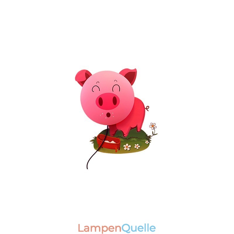 Tapete Wandleuchten Blumengesicht DIY Spaß Atmosphäre Nachtlicht Kinder Nachttischlampe Dekoration Rosa Schwein