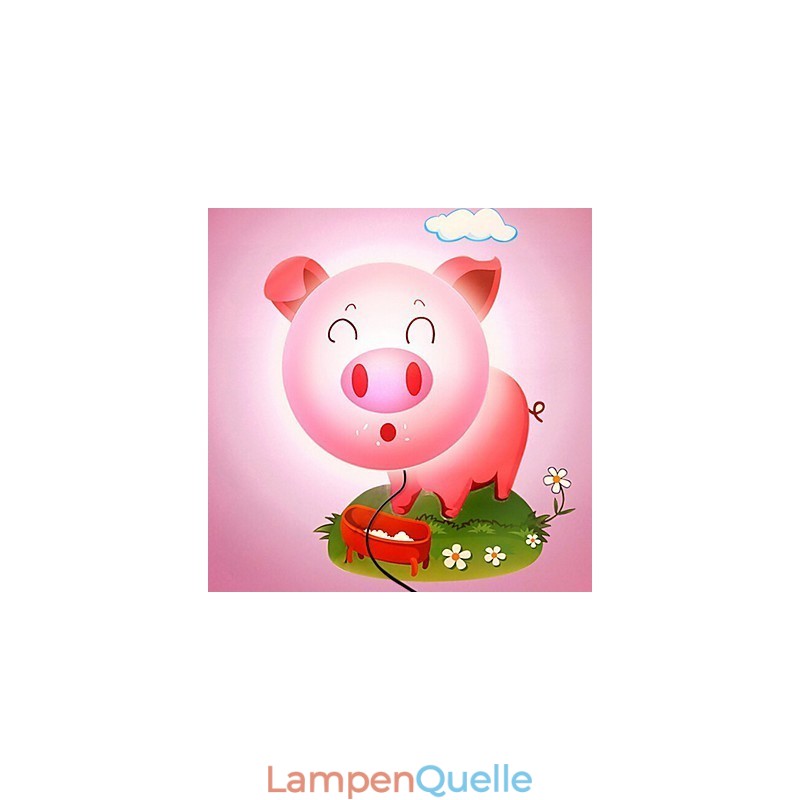 Schwein Hochtemperaturbeständiges Kunststofflicht und 10 ° C können kreative 3D-Tapeten-Wandlampe entfernen