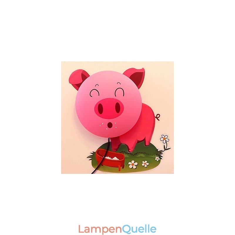 Schwein Hochtemperaturbeständiges Kunststofflicht und 10 ° C können kreative 3D-Tapeten-Wandlampe entfernen