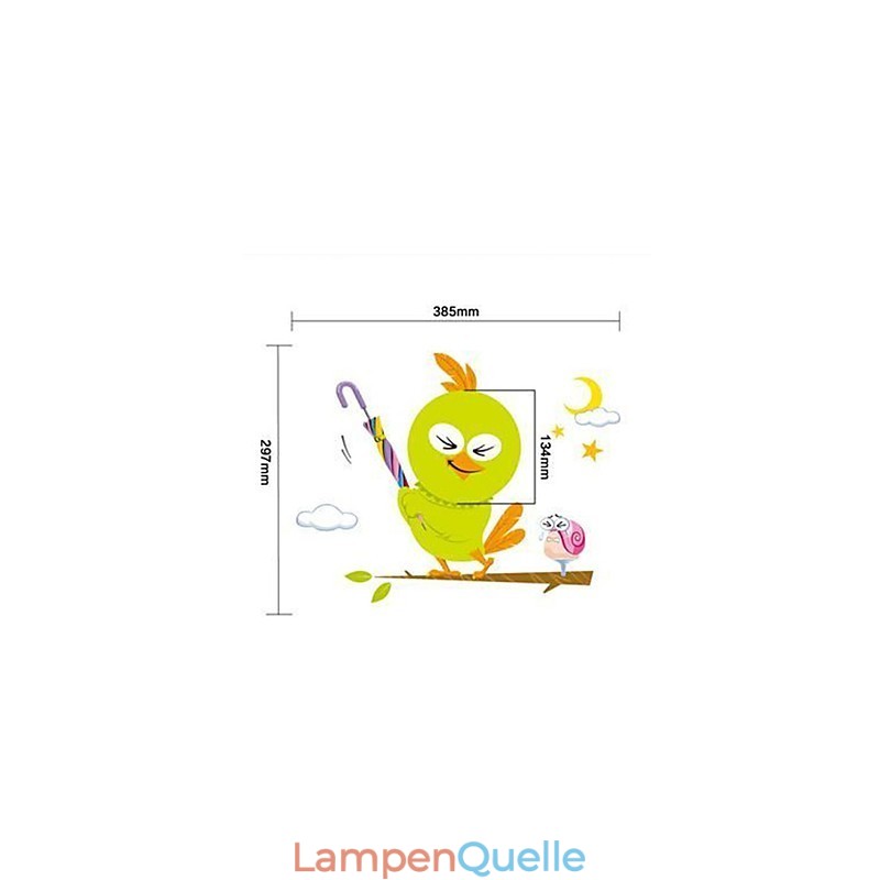 Lichtbetriebene Vogel-Wandleuchten-Glühbirne Zeitgenössische kreative 3 D-Tapeten-Wand-Lampen-Licht
