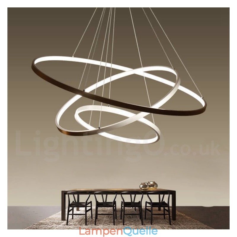 Dimmbare Pendelleuchte mit Fernbedienung Modernes Design Drei Ringe
