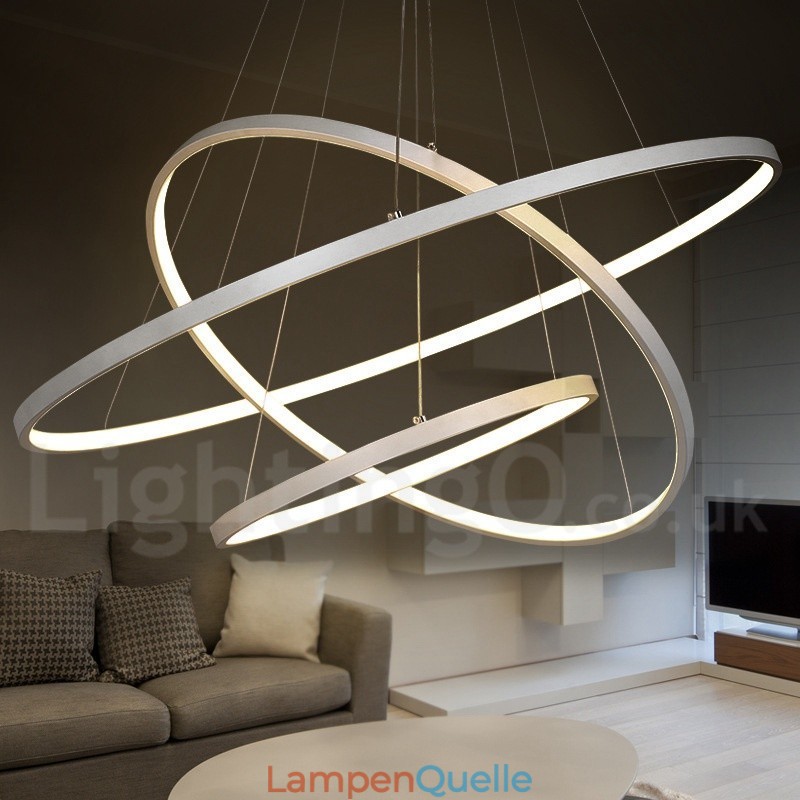 Dimmbare Pendelleuchte mit Fernbedienung Modernes Design Drei Ringe