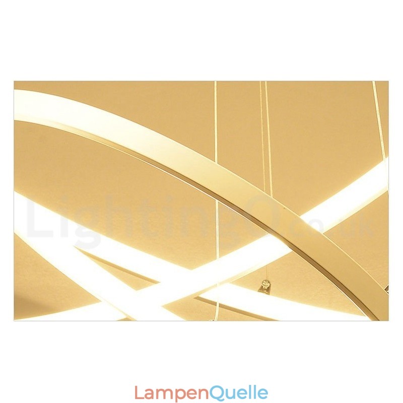 Dimmbare Pendelleuchte mit Fernbedienung Modernes Design Drei Ringe