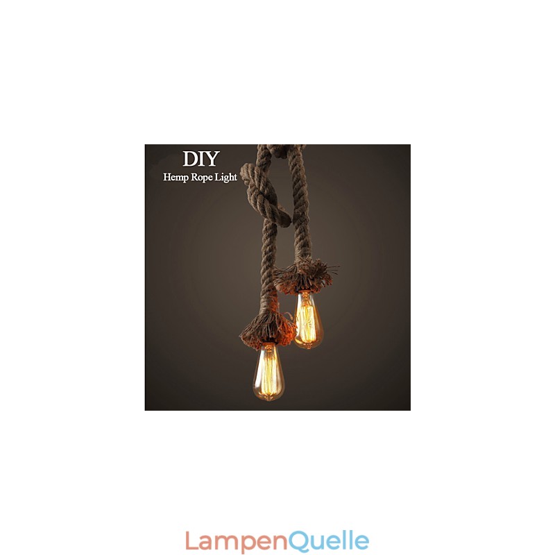 1 Licht DIY Kunst Hanfseil Licht Kreativer Hanfseil Kronleuchter