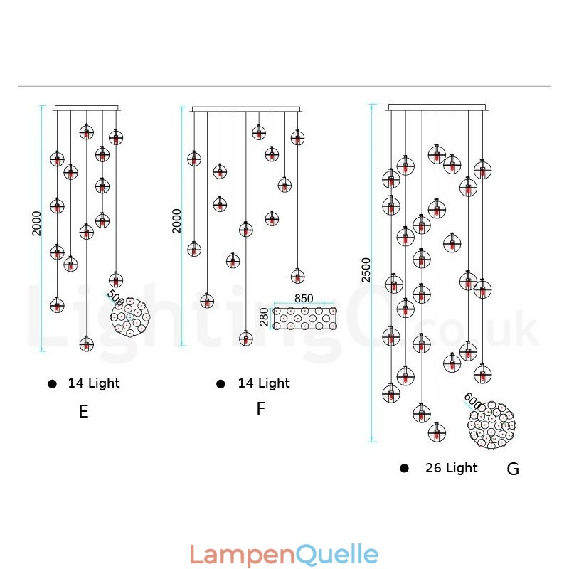 Creative Engineering Stage Meteorer Kristallkugel-Pendelleuchte