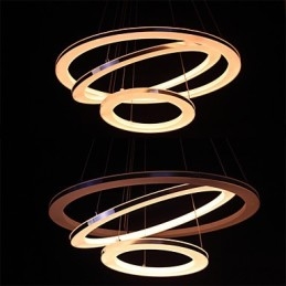 Moderne Pendelleuchte 3 Ringe Pendelleuchte Acryl