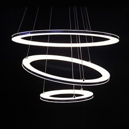 Moderne Pendelleuchte 3 Ringe Pendelleuchte Acryl