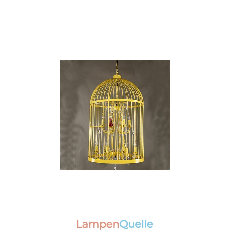 Vintage Eisen Käfig Treppe Lampe Kronleuchter Kristall