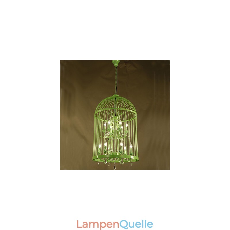 Vintage Eisen Käfig Treppe Lampe Kronleuchter Kristall