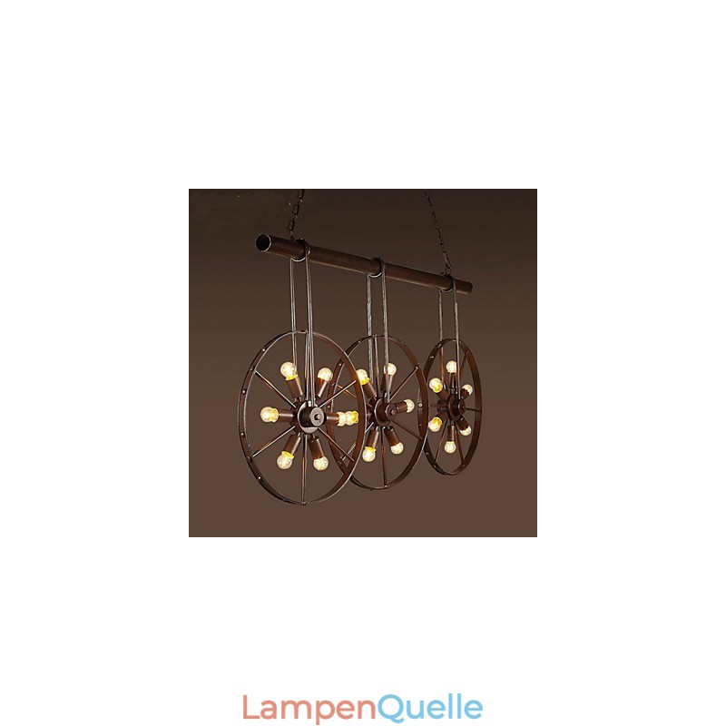 Eisenrad Retro Cafe Kronleuchter Kronleuchter