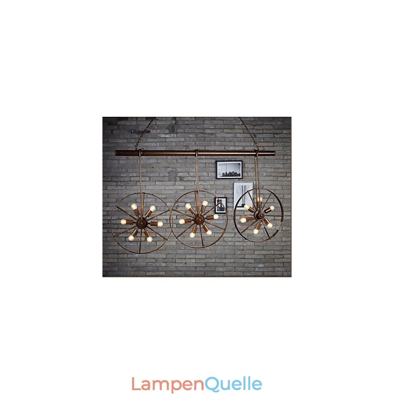 Eisenrad Retro Cafe Kronleuchter Kronleuchter