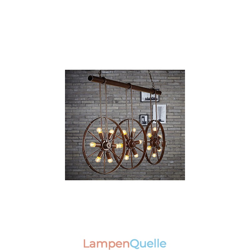 Eisenrad Retro Cafe Kronleuchter Kronleuchter